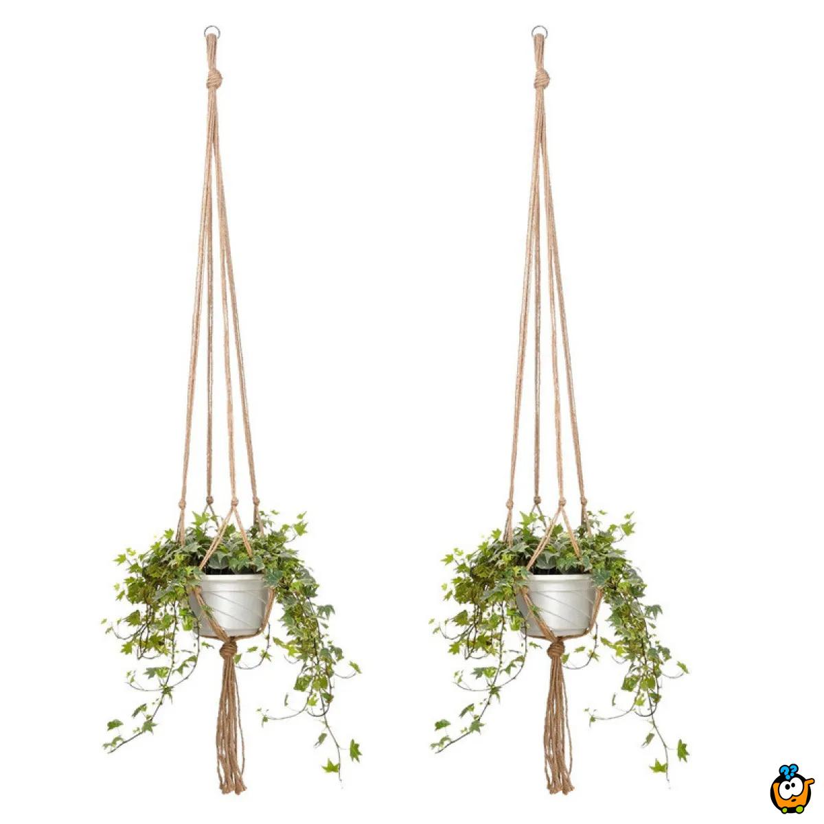 VISEĆI DRŽAČ SAKSIJA - MACRAME L