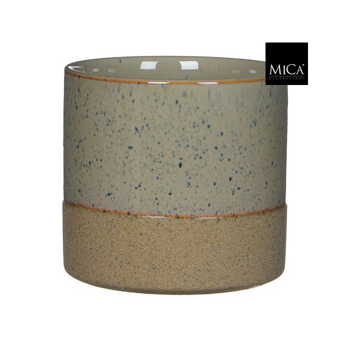 KERMIČKA SAKSIJA LAGO H17 X Ø18 CM - KREM