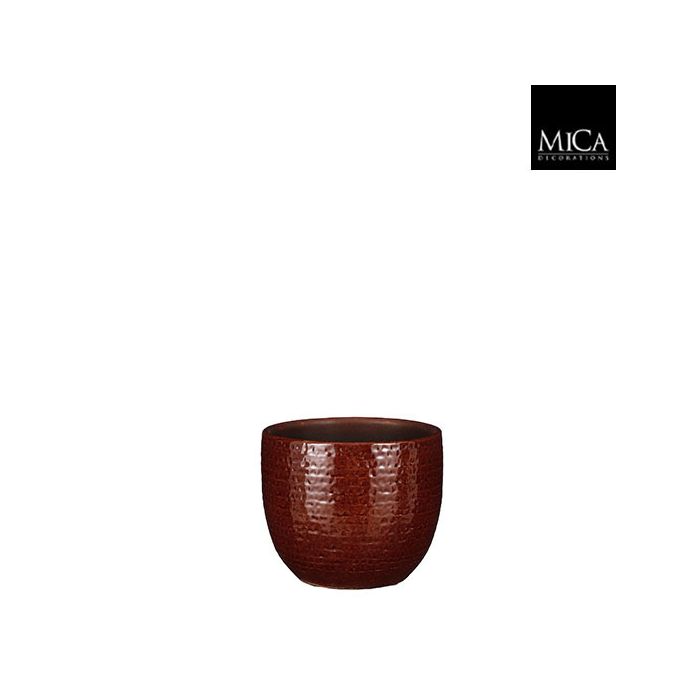 KERAMIČKA SAKSIJA CARRIE H12 X Ø14 CM - TERAKOTA GLAZIRANA BRAON